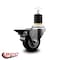 Service Caster 3'' Black Poly Swivel 1-7/8'' Expanding Stem Caster with Brake SCC-EX20S314-PPUB-BLK-PLB-178 - alternate 4